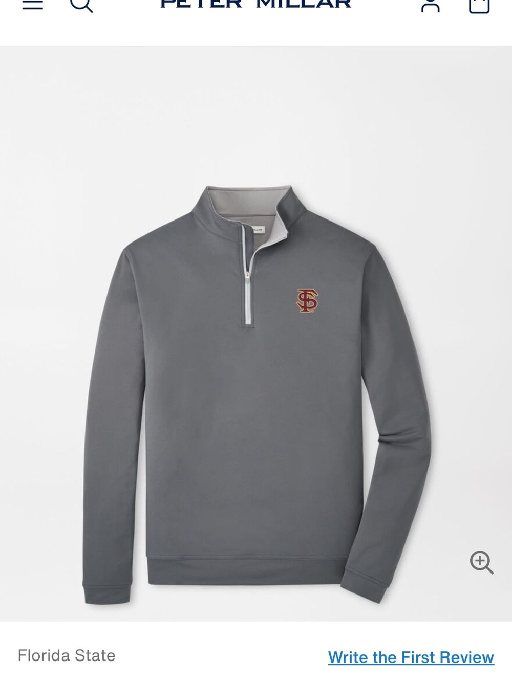 Peter Millar Florida State Perth Performance Quarter-Zip
